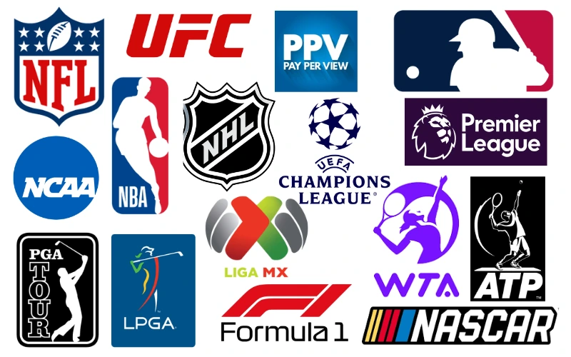 Interfaz de transmisión de deportes en vivo con Thunder TV IPTV, Live Sports Streaming IPTV, IPTV Subscription USA y IPTV Reseller Program