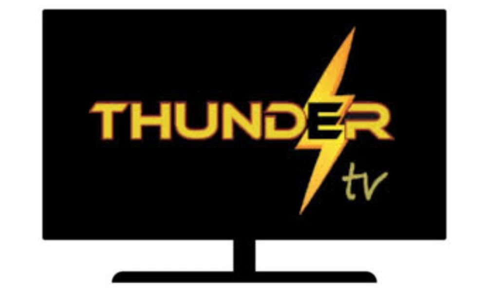 Thunder TV IPTV y IPTV Subscription USA con panel del Programa de Revendedores IPTV en pantalla de televisión